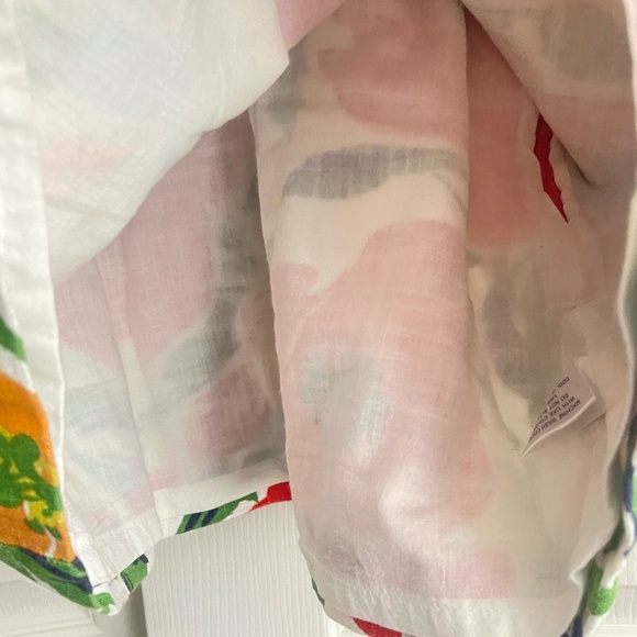 Tyler Boe Floral Poppy Linen Shift Dress Size XS pockets lined blend. #087 - Picture 13 of 17